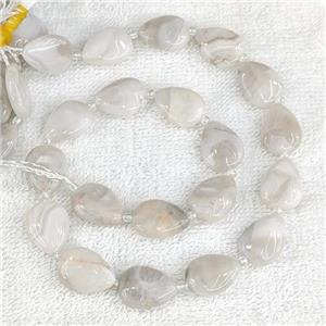 Natural White Crazy Lace Agate Teardrop Beads Flat, approx 13-18mm [GB20398]