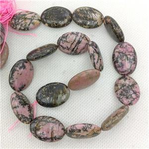 Natural Chinese Rhodonite Oval Beads Pink, approx 18-25mm [GB20435]
