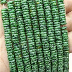 Marble Heishi Beads Sesame Green Dye, approx 6mm [GB20443]