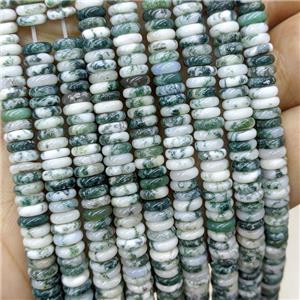 Natural Green Tree Agate Heishi Beads, approx 6mm [GB20446]