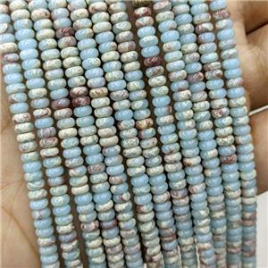 Synthetic Snakeskin Jasper Beads Smooth Rondelle, approx 2x4mm [GB20452]