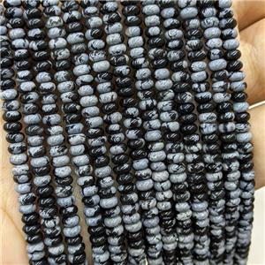 Natural Snowflake Jasper Beads Smooth Rondelle, approx 2x4mm [GB20453]
