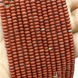 Natural Red Jasper Beads Smooth Rondelle, approx 2x4mm [GB20455]