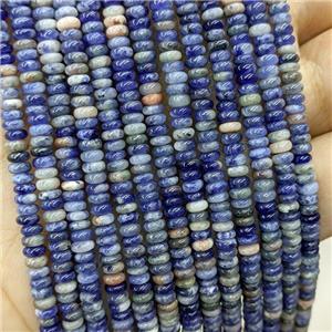 Natural Blue Sodalite Beads Smooth Rondelle, approx 2x4mm [GB20456]
