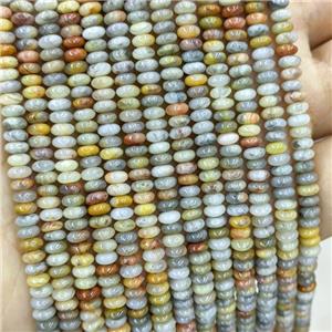 Natural Crazy Lace Agate Beads Yellow Smooth Rondelle, approx 2x4mm [GB20475]