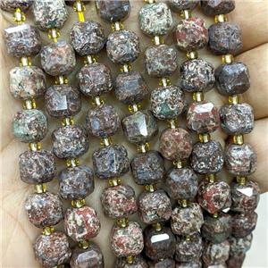 Natural Ocean Jasper Beads Faceted Cube, approx 8-9mm [GB20493]