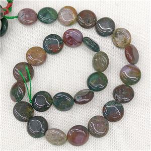 Natural Indian Agate Coin Beads Circle, approx 15mm [GB20549]