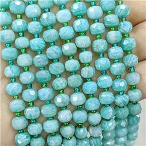 Natural Green Aventurine Beads Faceted Rondelle, approx 6-8mm [GB20659]