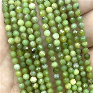 Green Canadian Chrysoprase Beads Tiny Faceted Round, approx 4mm [GB20697-4MM]