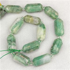 New Green Mountain Jade Bullet Beads Dye, approx 13-27mm, 12pcs per st [GB20700]