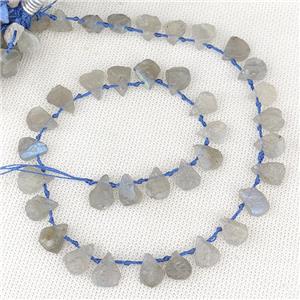 Natural Labradorite Teardrop Beads Topdrilled, approx 9-14mm [GB20712]