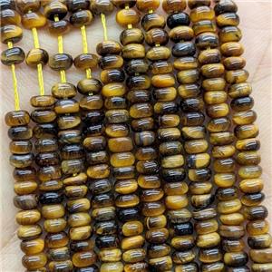 Natural Tiger Eye Stone Beads Smooth Rondelle, approx 4mm [GB20764]