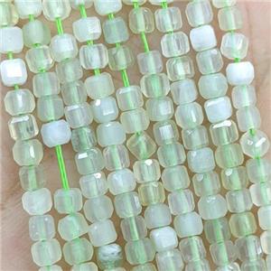 New Mountain Jade Beads Green Faceted Cube, approx 3mm [GB20826]