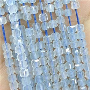 Natural Aquamarine Beads A-Grade Blue Faceted Cube, approx 2.5mm [GB20836-2.5MM]