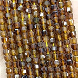 Natural Tourmaline Beads Yellow Faceted Cube, approx 2.5mm [GB20840-2.5MM]
