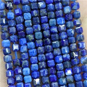 Natural Lapis Lazuli Blue Faceted Cube, approx 2mm [GB20847-2MM]