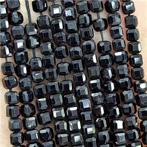 Natural Black Tourmaline Beads Faceted Cube, approx 3mm [GB20853]