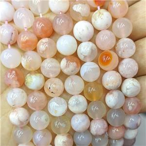 Natural Sakura Cherry Agate Beads Smooth Round, approx 10mm dia [GB20862-10MM]