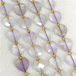 Natural Ametrine Heart Beads Faceted, approx 12mm [GB20889]