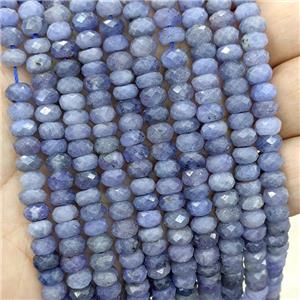Natural Tanzanite Beads AA-Grade Faceted Rondelle Blue, approx 7mm [GB20939-7MM]