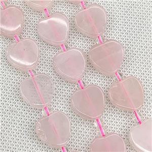 Natural Pink Rose Quartz Heart Beads, approx 16mm [GB20946]
