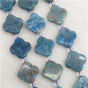 Natural Blue Apatite Clover Beads, approx 18mm [GB20958]