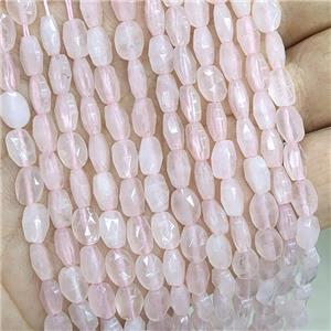 Natural Pink Rose Quartz Beads Faceted Oval, approx 6-8mm [GB20961]