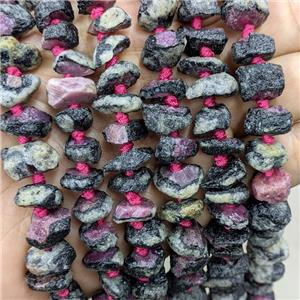 Natural Ruby Nugget Chips Beads Rough Freeform C-Grade, approx 10-14mm [GB20999]
