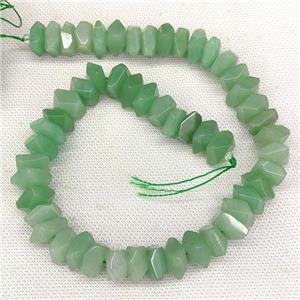 Natural Green Aventurine Spacer Beads Faceted Square, approx 12mm [GB21009]