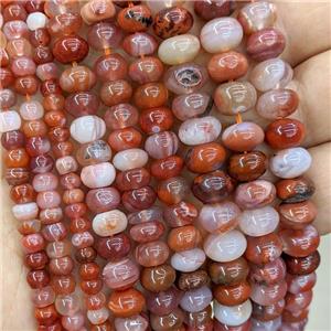 Natural Agate Rondelle Beads Red Smooth, approx 9mm [GB21016-9MM]