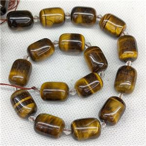 Natural Tiger Eye Stone Barrel Beads Smooth, approx 15-20mm [GB21026]