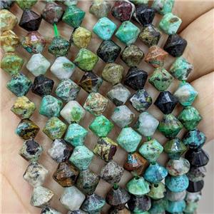 Natural Green Chrysocolla Beads Bicone, approx 8mm [GB21067]