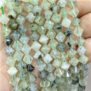 Natural Prehnite Bicone Beads Green, approx 8mm [GB21075]