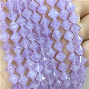 Natural Purple Chalcedony Bicone Beads, approx 8mm [GB21087]