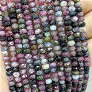 Natural Tourmaline Beads Multicolor Faceted Rondelle, approx 5.5mm [GB21089]