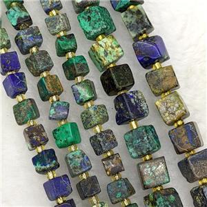Natural Azurite Beads Blue Cube, approx 4-6mm [GB21110-5MM]