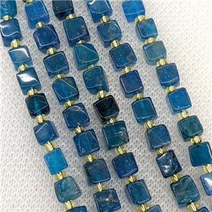 Natural Blue Apatite Cube Beads, approx 4-6mm [GB21111-5MM]