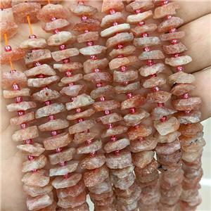 Natural Orange Sunstone Heishi Spacer Beads, approx 9-12mm [GB21113]