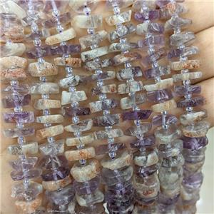 Natural Phantom Quartz Heishi Spacer Beads Cacoxenite Lt.purple, approx 9-12mm [GB21114]