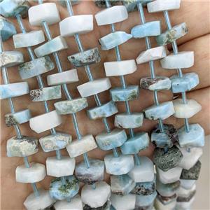 Natural Larimar Heshi Spacer Beads Blue, approx 9-12mm [GB21116]