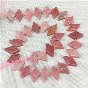 Natural Rhodonite Rhombus Beads Red, approx 10-18mm [GB21129]