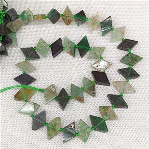 Natural Green Strawberry Quartz Beads Rhombus, approx 10-18mm [GB21132]