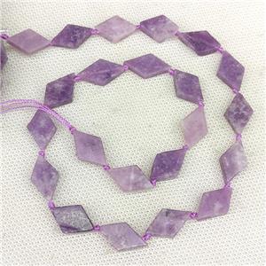 Natural Purple Lepidolite Rhombus Beads, approx 10-18mm [GB21147]