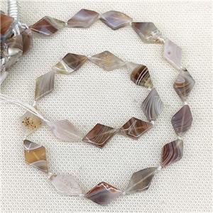 Natural Botswana Agate Rhombus Beads, approx 10-18mm [GB21151]
