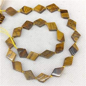 Natural Tiger Eye Stone Rhombus Beads, approx 10-18mm [GB21153]