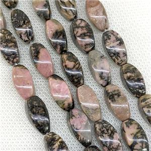 Natural Chinese Rhodonite Beads Twist, approx 8-16mm [GB21225]
