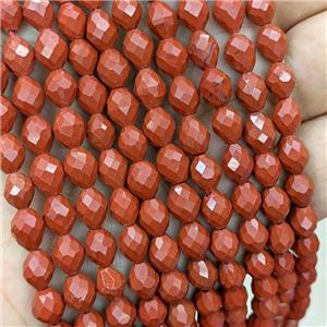 Natural Red Jasper Beads Faceted Rice, approx 5-7mm [GB21254]