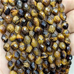 Natural Tiger Eye Stone Beads Faceted Rice, approx 5-7mm [GB21258]