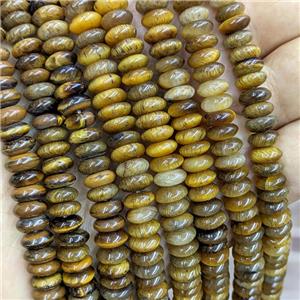 Natural Tiger Eye Stone Rondelle Beads Smooth, approx 4-8mm [GB21298]