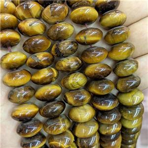 Natural Tiger Eye Stone Beads Smooth Rondelle, approx 9-16mm [GB21299]